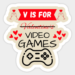 V Is For Valentine's Sticker